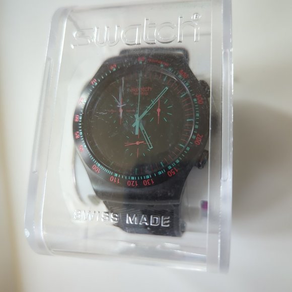 NEW Swatch Irony Mint in Dark Chronograph Men Watch YOB105 - Picture 10 of 10
